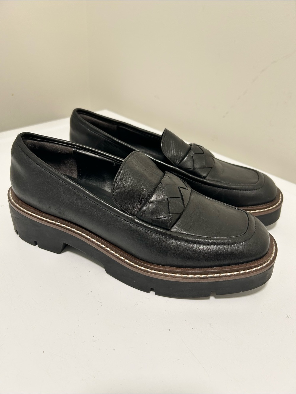 Nordstrom Torie Platform Loafer Black Size 8.5W